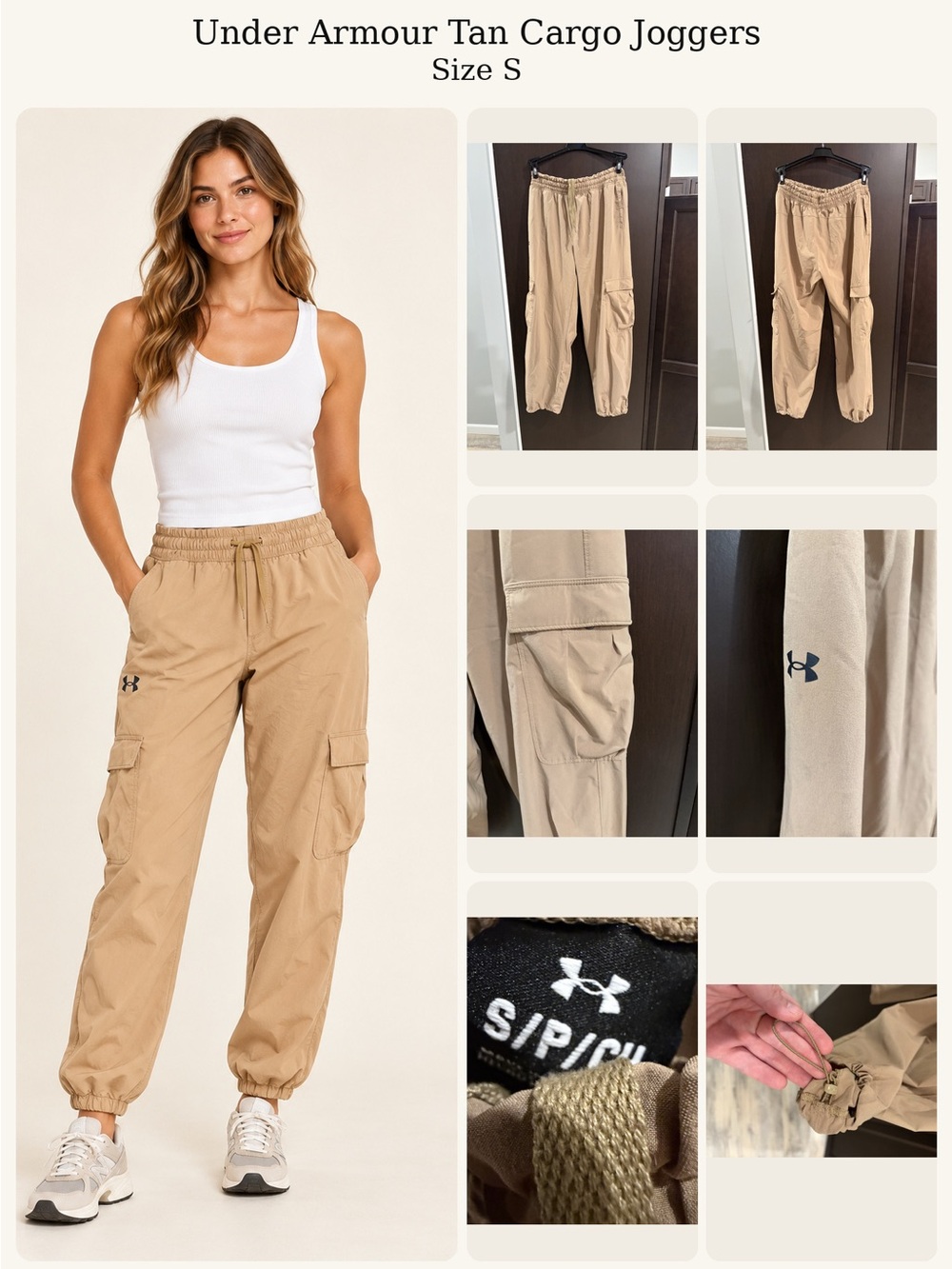 Under Armour Tan Cargo Joggers